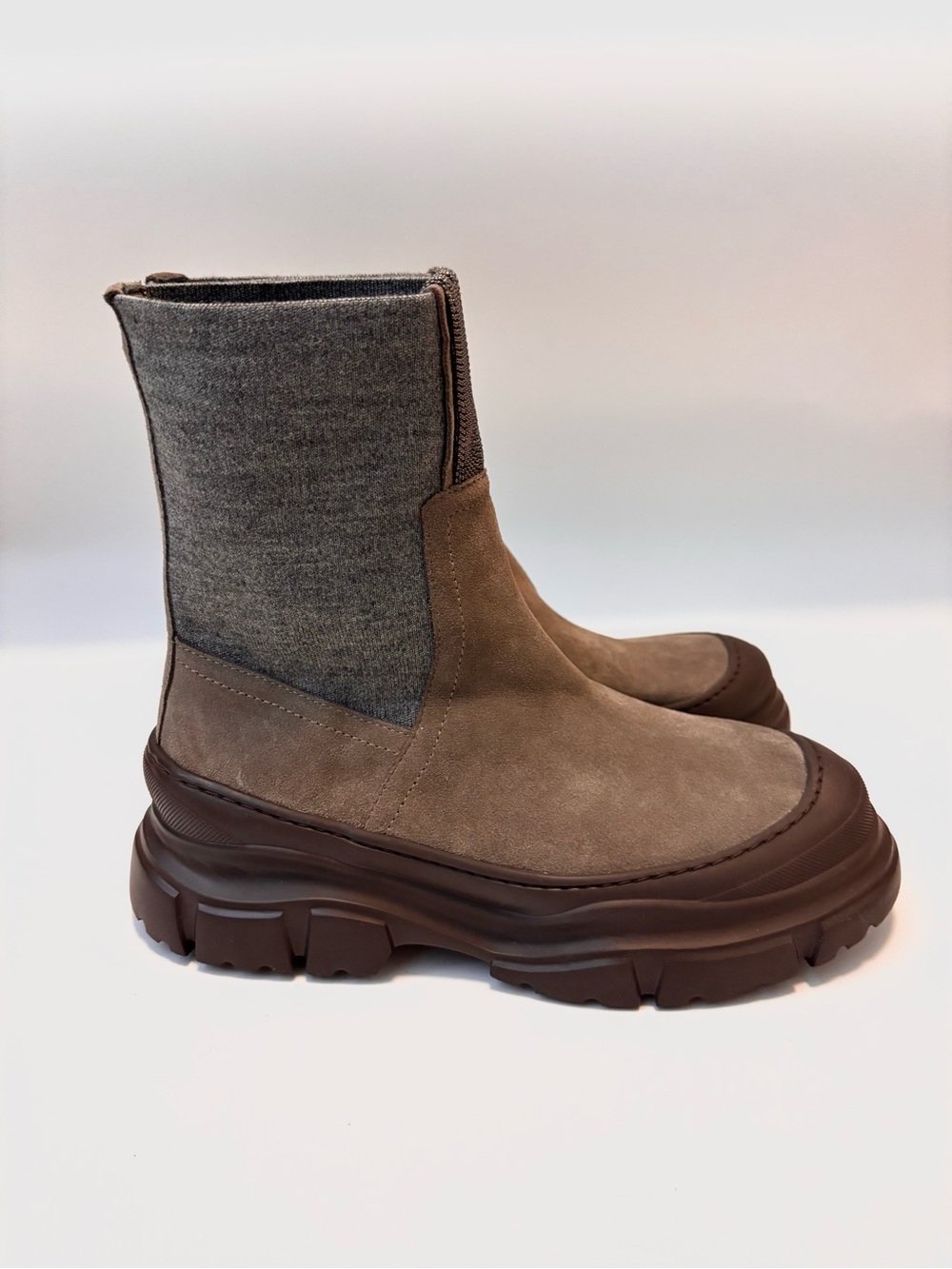 Brunello Cucinelli Monili-embellished Suede Boots